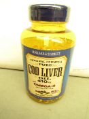 250 Soft Gel Capsules of Holland & Barrett Cod liver Oil 410mg with Omega 3 & Vitamins A & D. new In