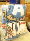 Captain America cuddle robe, 80 x 120cm, new and packaged.