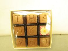 4 x Choconchoc " Thank You" Set of 9 Chocolates in each Box..110g Each Box. New