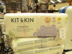 Pack of 34 Size 4 Kit & Kin Nappies. New In sealed Packaging