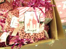 20x "It's a Girl" balloon weights, new and packaged.