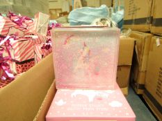 6x Sass and Belle rainbow unicorn glitter photo frame, new and boxed.