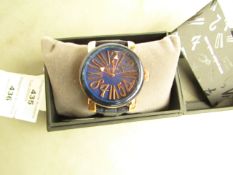 Wrist watch by Pocket, blue, new and boxed.