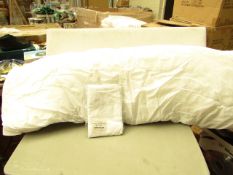 Bolster Pillow With Bolster pillow case Both in White. 54" Long. Unused & packaged