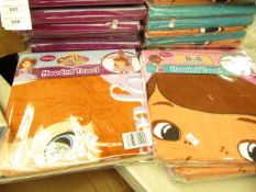 2x Disney printed hooded towels being; 1x Disney Sofia the First and 1x Disney Doc McStuffins, new