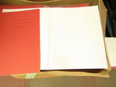 Box of 100 Exercise Books. Unused & Boxed. See image For Style