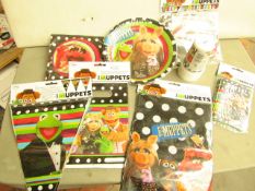 Muppets Party Accessory pack incl Plates, Cups, Banners, napkins etc. New & packaged