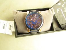 Wrist watch by Pocket, blue, new and boxed.