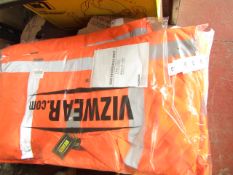 Vizwear hi vis jacket, size 4XL, new and packaged.