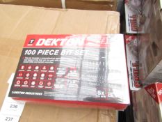 Dektopn 100 piece Bit set, new in carry case