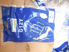 12x Pairs of Yellow rubber gloves, new