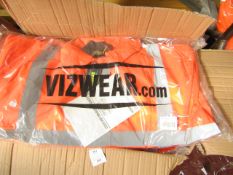 Viz Wear Orange Hi Viz jacket, new 4XL