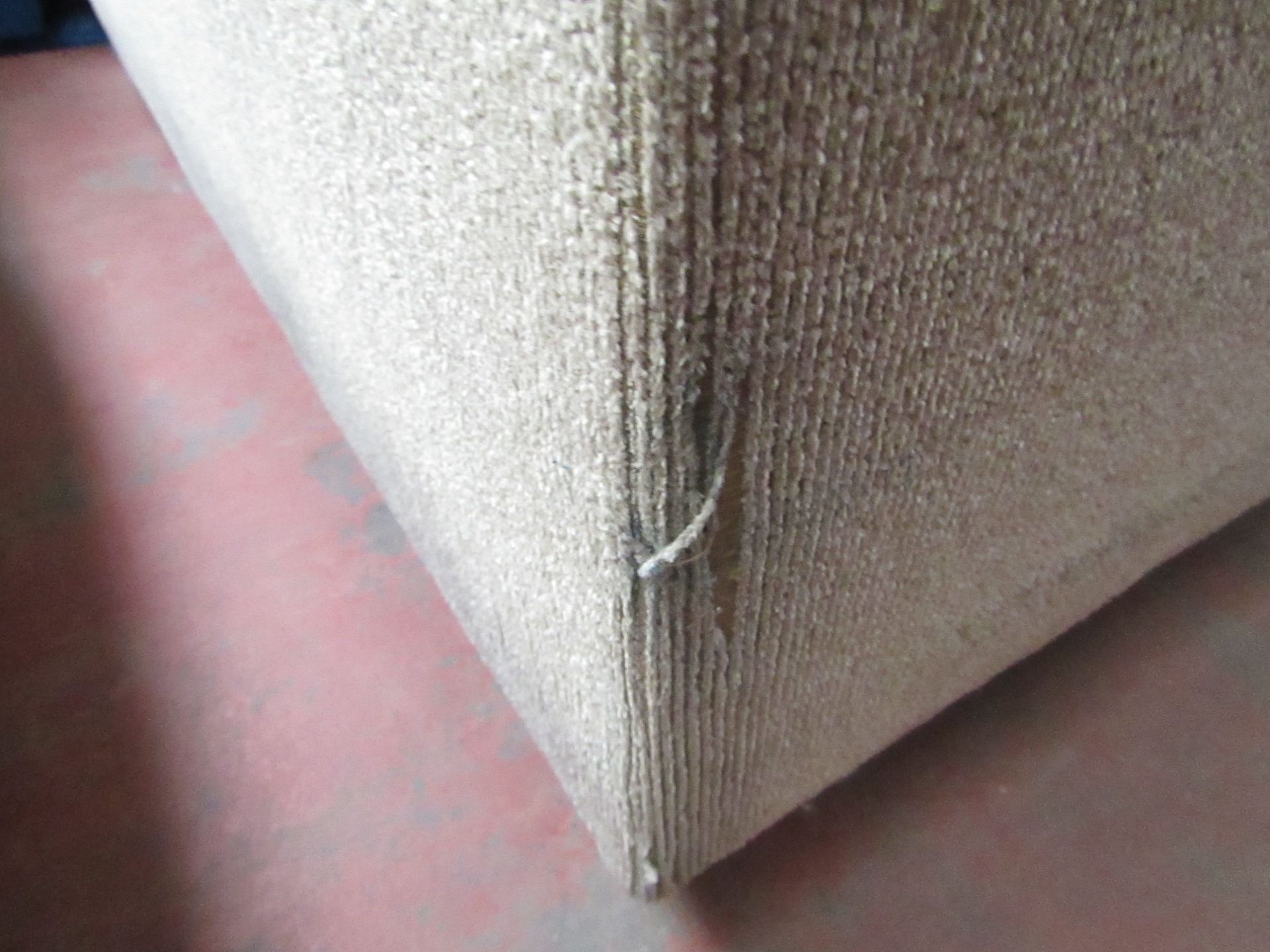 Beige Costco corner sofa with chaise built on, in good condition but has a couple of dirt marks - Image 2 of 2
