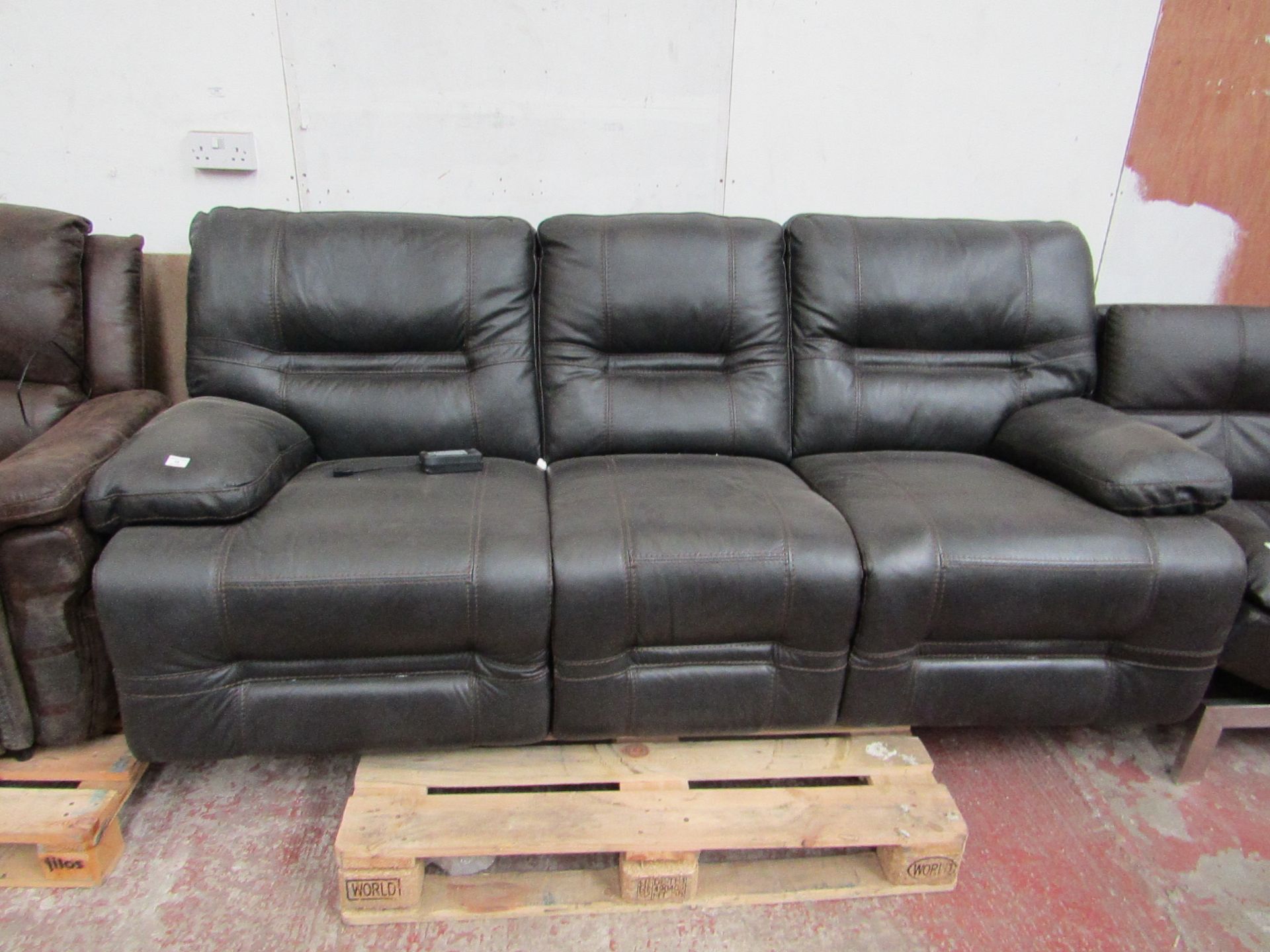 3 Seater Costco Leather reclining sofa, comes with transformer, RRP £799