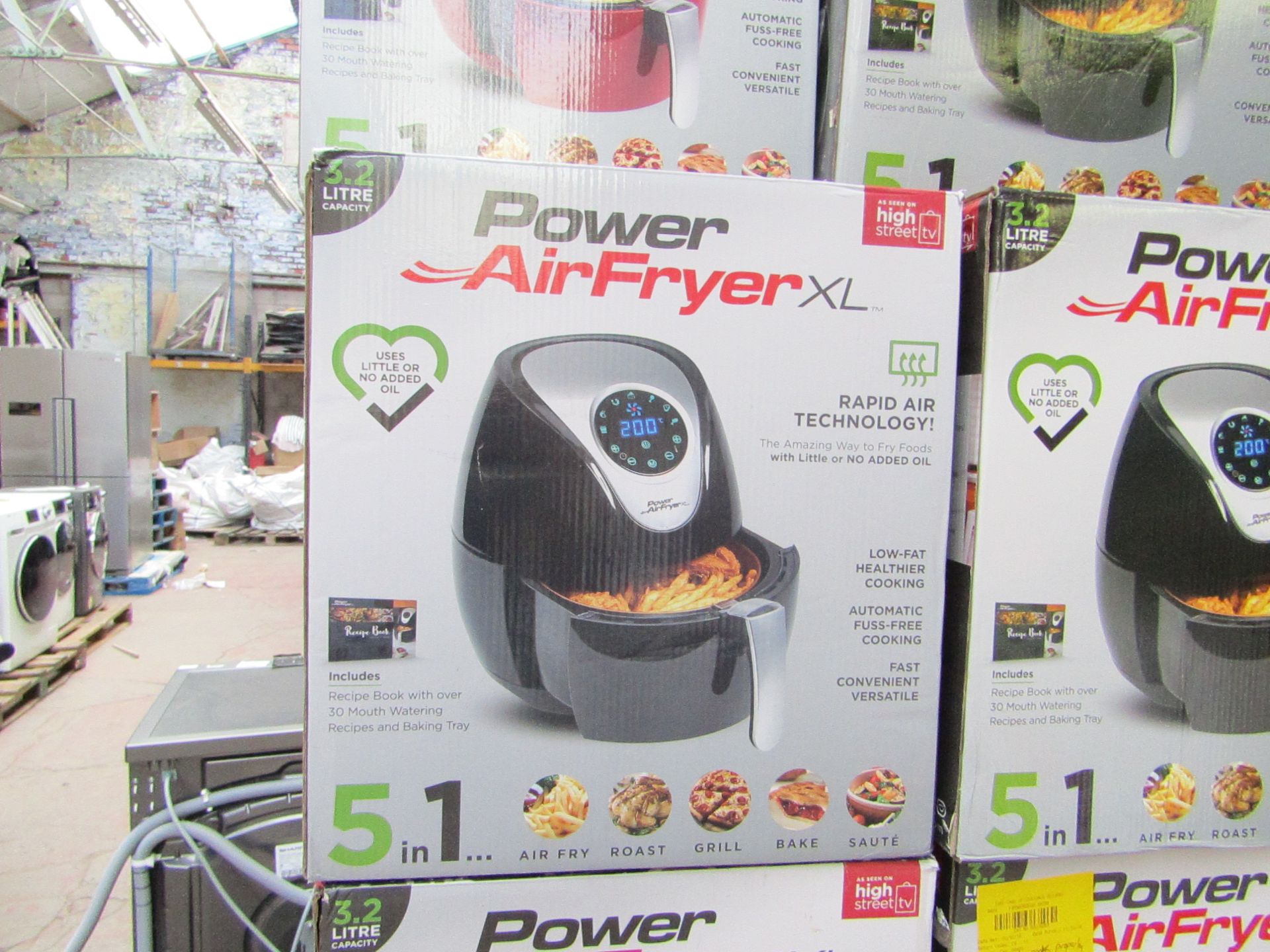 | 5X | POWER AIR FRYER 3.2L | UNCHECKED AND BOXED | NO ONLINE RE-SALE | SKU 5060191468053| RRP £79.