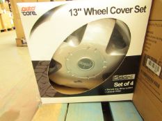 Auto Care 13" Wheel Cover Set with Ring Fitting System. Unused & Boxed