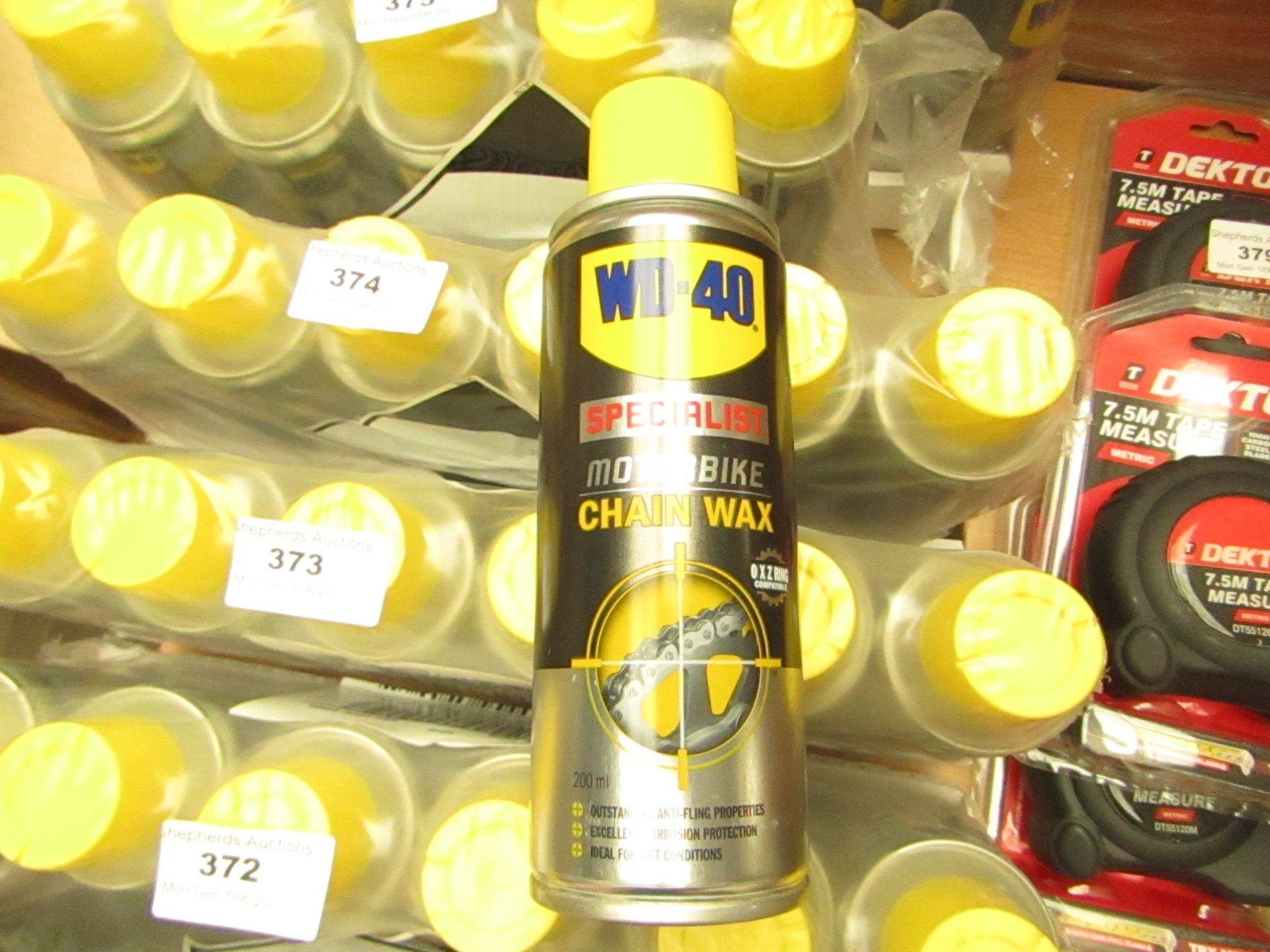 6 x 200ml WD40 Motorbike Chain Wax. Unused