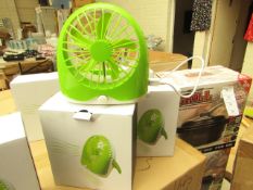 Unbranded USB/Battery Operated Fan. Tested Working & Boxed