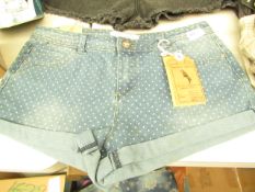 Brave Soul Denim Shorts size 12 new with tag see image