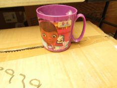 24 x Doc McStuffins Children's Plastics Mugs, new and boxed.