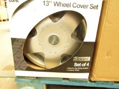 Auto Care 13" Wheel Cover Set with Ring Fitting System. Unused & Boxed