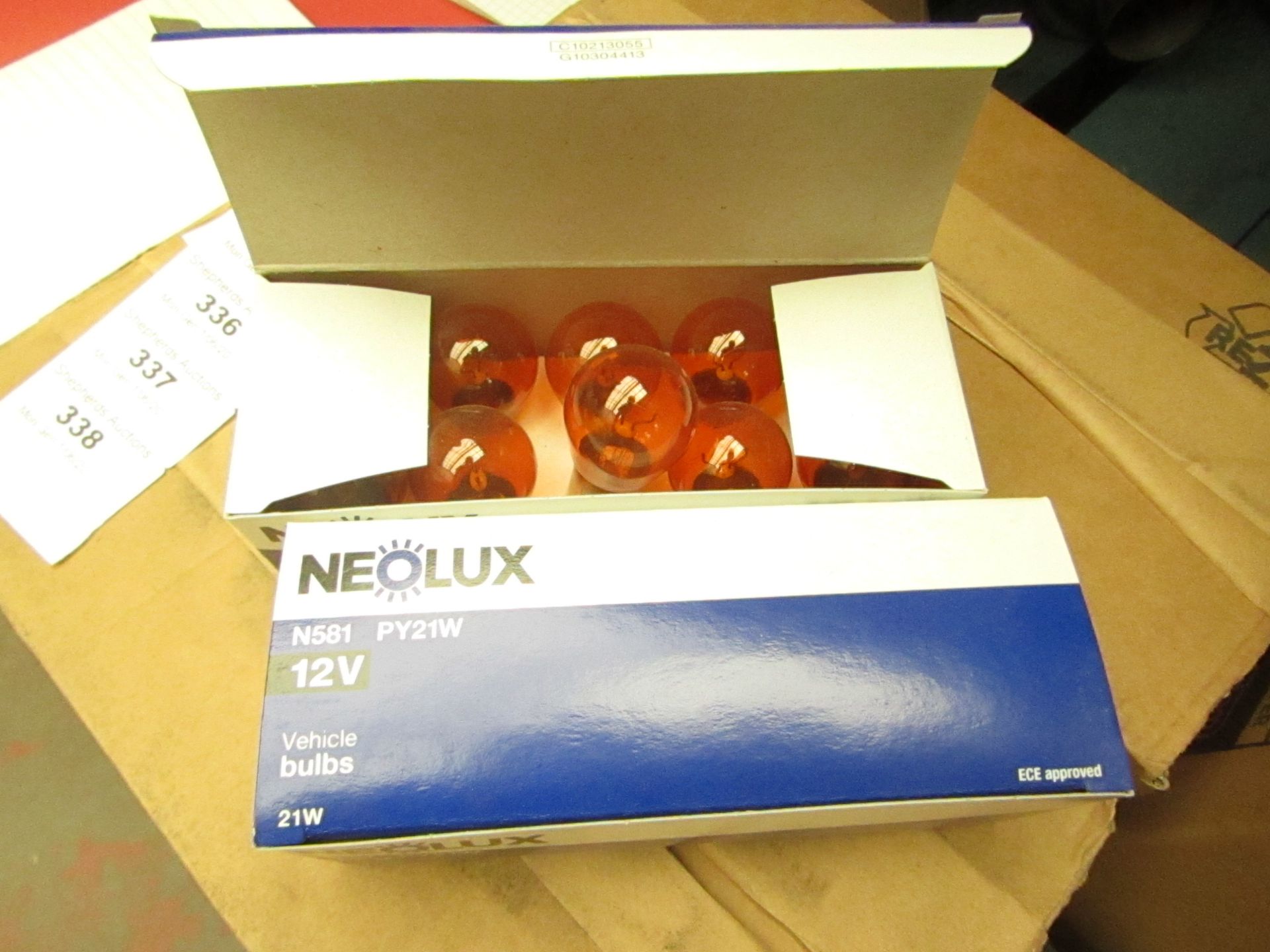 Box of 10x Neolux 12v bulbs, new and boxed.
