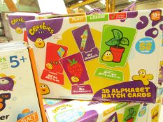 Cbeebies 3D Alphabet Match Cards. Incl 52 Cards. Learn Words & Colours. Boxed