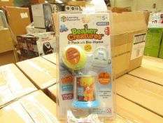 Box of 4 Learning Resources Beaker Creatures 2 Pack with Bio Home. 7 piece Set. New & Blister