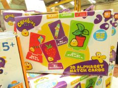 Cbeebies 3D Alphabet Match Cards. Incl 52 Cards. Learn Words & Colours. Boxed