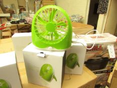 Unbranded USB/Battery Operated Fan. Tested Working & Boxed