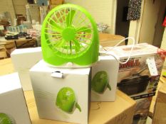 Unbranded USB/Battery Operated Fan. Tested Working & Boxed