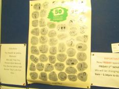 Approx 23 x "Make the World A Better Place" Posters Scratch off 51 Random acts of kindness posters,