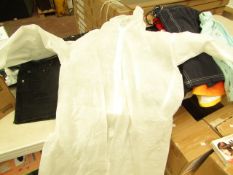 4 x White Full Disposable Cover Ups size M new