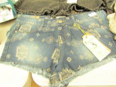 Brave Soul Denim Shorts size 10 new with tag see image