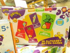 Cbeebies 3D Alphabet Match Cards. Incl 52 Cards. Learn Words & Colours. Boxed