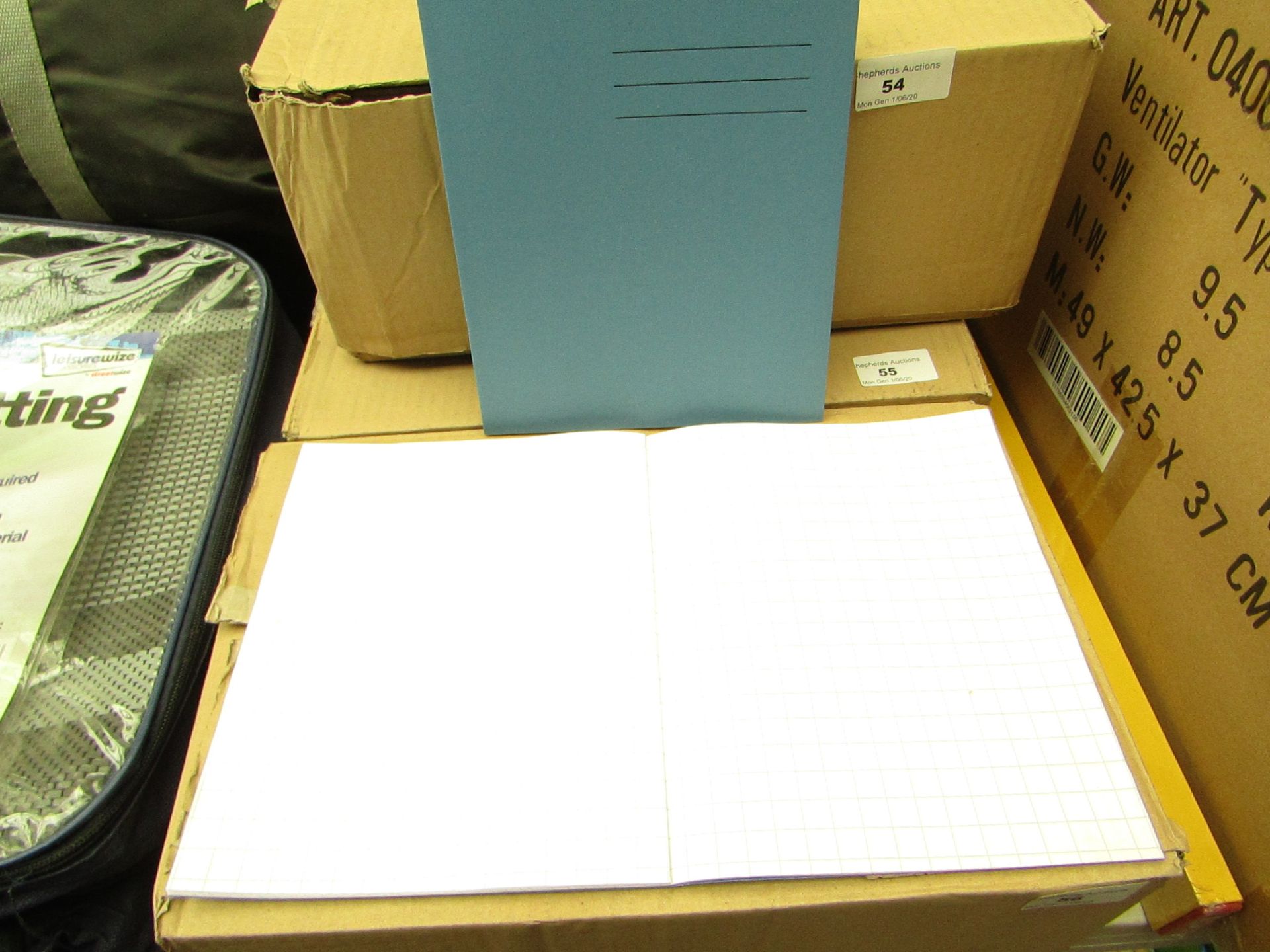 Box of 100 Exercise Books. See Image For Design. Unused