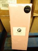 Sanctuary Fitted Sheet With Deep Box Kingsize Blush 100 % Cotton New & Packaged