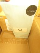 Sanctuary Fitted Sheet With Deep Box Duck Egg Double 100 % Cotton new & Packaged