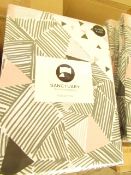 Box of 6x Sanctuary Bailey Multi Coloured Duvet Set Superking, includes duvet cover and 2 matching