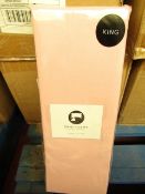 Box of 8x Sanctuary Fitted Sheet With Deep Box Kingsize Blush 100 % Cotton New & Packaged