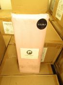 Sanctuary Fitted Sheet With Deep Box Double Blush 100 % Cotton New & Packaged