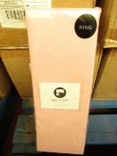 Sanctuary Fitted Sheet With Deep Box Kingsize Blush 100 % Cotton New & Packaged