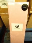 Sanctuary Fitted Sheet With Deep Box Kingsize Blush 100 % Cotton New & Packaged