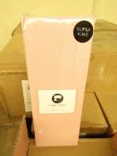 Box of 6 x Sanctuary Fitted Sheet With Deep Box Superking Blush 100 % Cotton New & Packaged