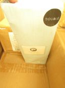 Sanctuary Fitted Sheet With Deep Box Duck Egg Double 100 % Cotton new & Packaged