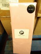 Sanctuary Fitted Sheet With Deep Box Kingsize Blush 100 % Cotton New & Packaged