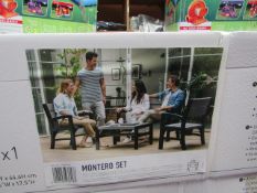 Keter Montero 4 Piece Outdoor Bench Set. New & Boxed. RRP £399