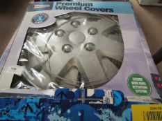 Set of 4 Streetwize Premium Wheel Covers. 14". Unused & Boxed but unchecked
