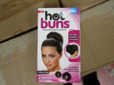 6 x Hot Buns For Brown hair. New & Boxed. RRP £9.99 Each