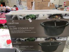 Crofton Divided Slow Cooker Pot. New & Boxed
